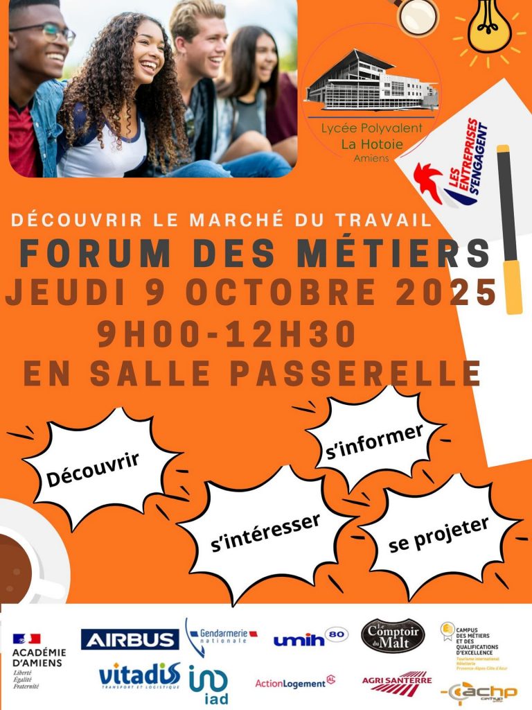Forum des métiers du lycée de la Hotoie à Amiens - 9 octobre 2025